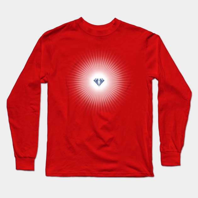 Diamond Light - 2 - On the Back of Long Sleeve T-Shirt by ShineYourLight